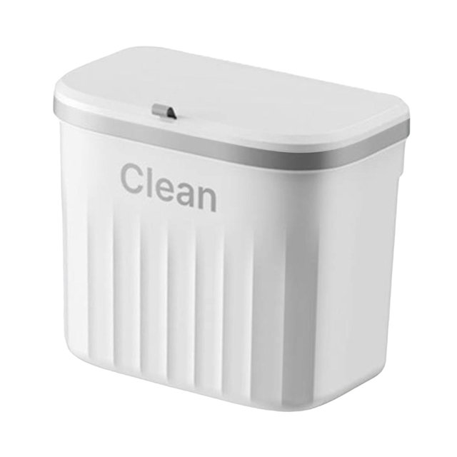 Lipstore Kitchen Compost Bin Trash Bin Waterproof Rubbish Container Hanging Small Trash White S