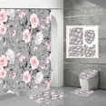 thumbnail image 2 of Hearth & Gear Rideau de Douche Imperméable à Imprimé Floral Numérique 3D HD pour Séparation du Sec et du Mouillé dans la Salle de Bain, Doublure de Rideau de Douche Longue, Mini Chauffe-Serviettes, Rideaux de Douche pour Salle de Bain d'Invités, Douche Autonome, 2 of 3