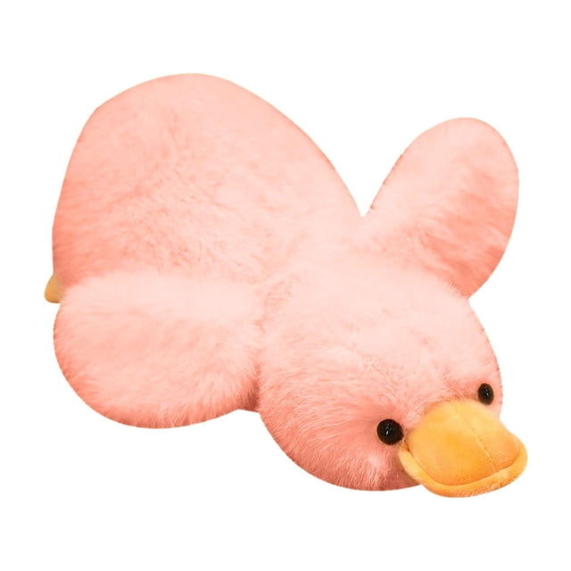 Pink Duck Plush Toy Cute Stuffed Animal Soft Doll For Kids Present