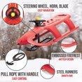 thumbnail image 3 of ArcticThrill Snow Sled for Kids - SnowRush Sledge - Single Rider Racer Toboggan with Pull Rope and Steering Wheel; Outdoor Plastic Winter Sleigh for Toddlers & Kids, 3 of 9