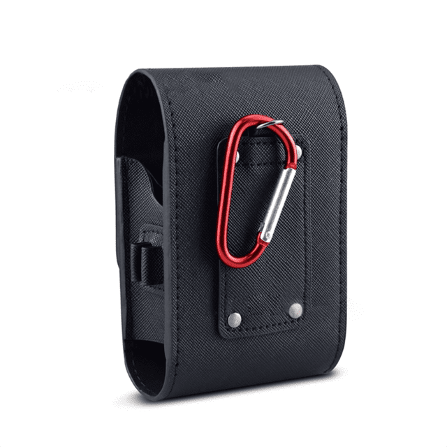 Golf Rangefinder Carrying Case Golf Devices Waist Pack Protection Mini Sturdy PU Rangefinder Bag with Buckle Black
