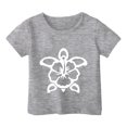 thumbnail image 3 of LUOGENLI T-Shirt pour Filles Garçon et Fille Mode Décontractée Imprimé Col Rond Ample Manche Courte T-Shirt Haut Boho Maxi Hauts Gris 3-4 Ans, 3 of 3