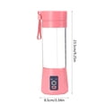 thumbnail image 3 of Portable USB Rechargeable Blender, 380ml Fruit Juicer with 6 Stainless Steel Blades, Food-Grade Plastic, Lightweight Handheld Mixer for Shakes, Travel, and Outdoor Use, 3 of 6