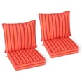 thumbnail image 1 of Gymax 2PCS Deep Seat Chair Cushion Pads Set Indoor/Outdoor w/ Rope Belts Orange, 1 of 9