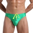 thumbnail image 1 of ylioge Mens Swim Trunks Quick-Drying Swimwear Briefs Boys Solid Drawstring Low Rise Stretchy Lightweight Beach Board Swimming Swimsuits Shorts, 1 of 4