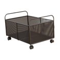 thumbnail image 3 of Luzkey Wire Basket Rolling Wire Vegetable Fruit Rack with Wheels Iron Metal Storage Organizer Basket Rustic Storage Bin for Bedroom L, 3 of 8