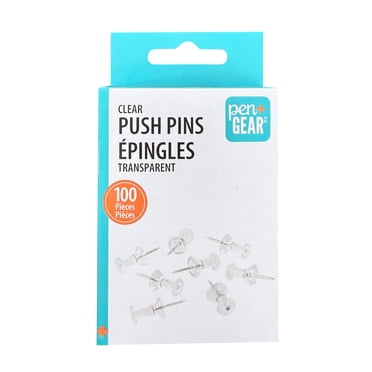 Pen+Gear Clear Push Pins 100 Count