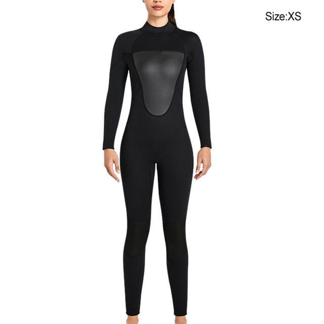 Combinaison de Plongée Haute Efficacité Anti-Froid Maillots de Bain Confortables Écran Solaire Puissant Réduire la Résistance à l'Eau Combinaison Classique Col Ras du Cou Femmes Noir TP
