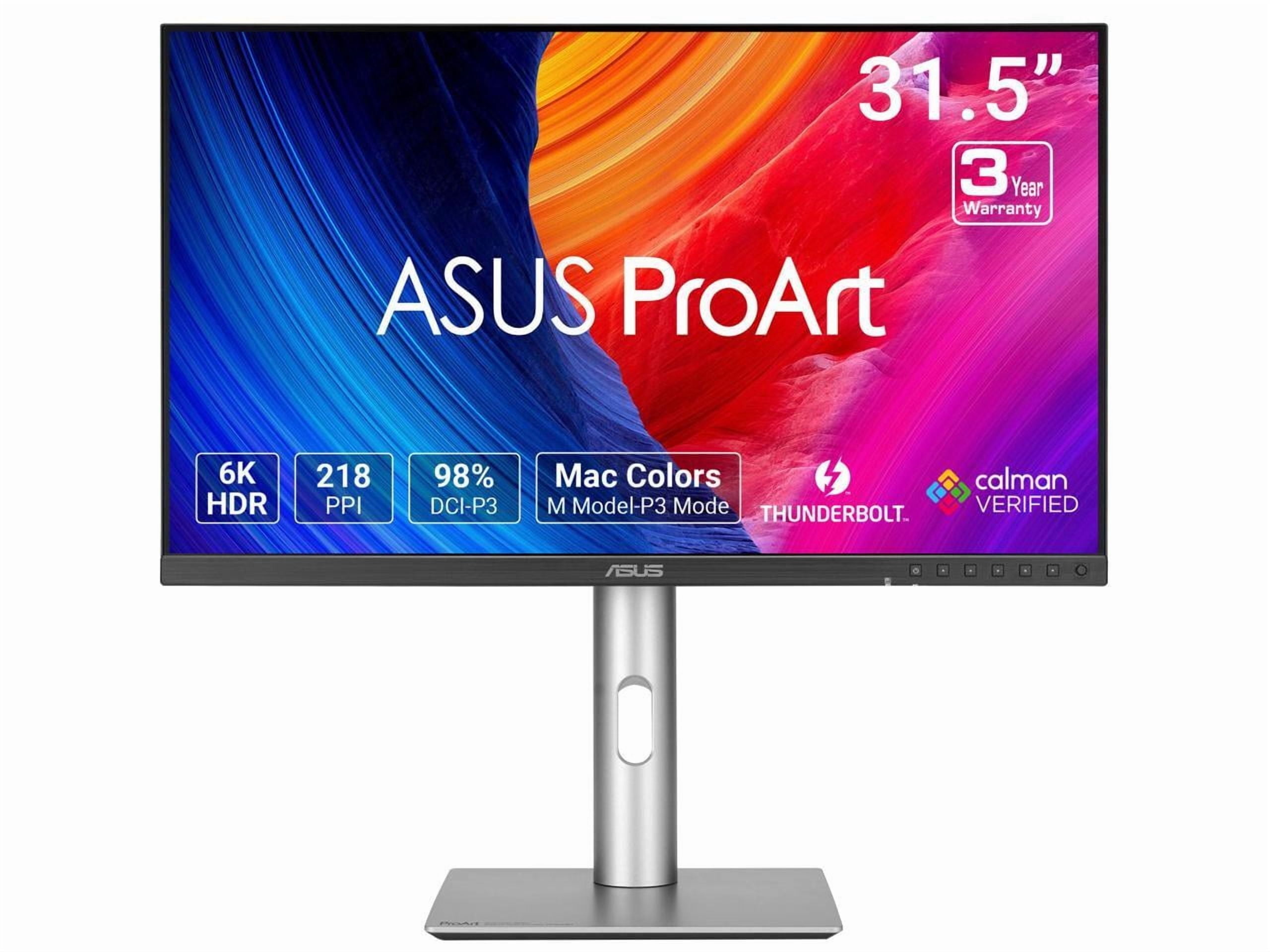 Asus ProArt PA32QCV 32" Class 6K LED Monitor - 16:9 - 31.5" Viewable - In-plane Switching (IPS) Technology - LED Backlight - 6016 x 3384 - 1073.7 Million Colors (10-bit) - Adaptive Sync - 400 Nit -...