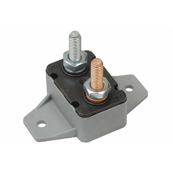 Pollak Circuit Breaker 54-240PL TYPE I; 40 Amp/12 Volt DC; Single Pole Thermal Type; Plastic Cover; Automatic Reset; With 90 Mounting Bracket; Single