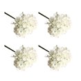 thumbnail image 2 of Wweixi 4pcs Cloth Wedding Artificial Flowers Artificial Artificial Peony Hydrangea Vase Artificial Flower white 1Set, 2 of 6
