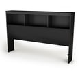 thumbnail image 1 of South Shore Spark Full Bookcase Headboard with Storage, in Pure Black, 1 of 8