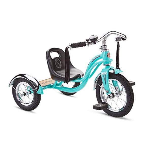 Schwinn Roadster Tricycle avec Sonnette de Vélo Classique et Glands au Guidon, avec Cadre en Acier Rétro et Siège Ajustable