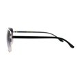 thumbnail image 4 of Mens Classic Airforce Crossbar Rectangle Metal Aviator Sunglasses Silver Smoke, 4 of 4