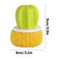 thumbnail image 3 of Yhmxh Kitchen Gadgets Kitchen Accessories Kitchen Items Kitchen Gifts Kitchen Essentials Pot Brush Cactus Cleaning Gradient Colour Cleaning Brush Pot Brush Cactus Pot Brush pot brus, 3 of 6