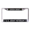 thumbnail image 1 of Ancien Combattant de l'Armée Américaine Béret Vert Chromé Cadre de Plaque License, 1 of 1