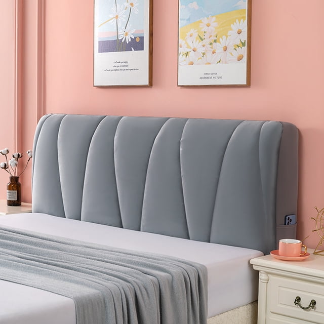 Maytalsory And Headboard With All-Inclusive Headboard Protector Cover Decorate And Personalize Bedroom Premium medium gray