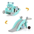 thumbnail image 1 of Babyjoy 4-in-1 Rocking Horse & Slide Set Toddler Slide Toy w/ Basketball Hoop, 1 of 10