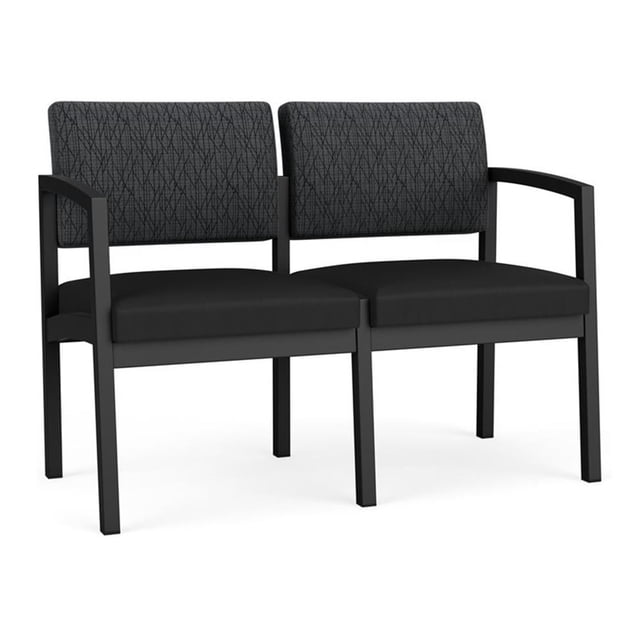 Lenox Causeuse d'Attente pour Réception en Acier / Acier Noir / Gris Foncé / Noir