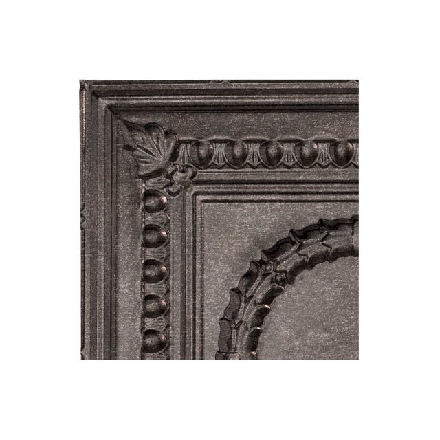 Fasade Easy Installation Rosette Smoked Pewter Glue Up Ceiling Tile/ Ceiling Panel (12" X 12" Sample)