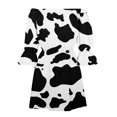 thumbnail image 4 of Fshaion Robe d'Été pour Femmes 2024 Grande Taille Col Rond Ligne A Imprimée Décontractée Manches Courtes Robe à Volants Liquidation à Moins de 10!, 4 of 5