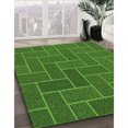 thumbnail image 3 of Ahgly Tapis Rectangulaire Lavable en Machine Intérieur Vert Émeraude Profond, 7 Pieds x 10 Pieds, 3 of 7
