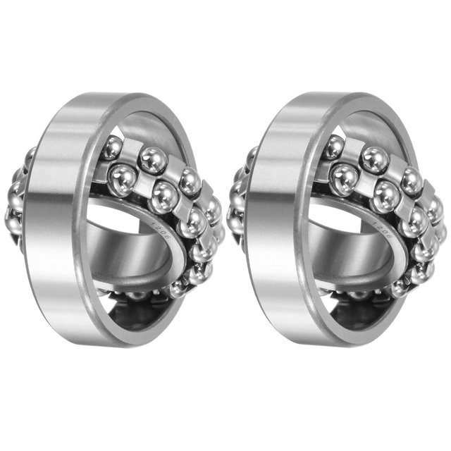 Unique Bargains Roulements à Billes Auto-Alignés 1206 30x62x16mm Type Ouvert Acier Chromé Lot de 2