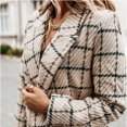thumbnail image 3 of XZNGL Ladies Long Sleeve Suit Collar Double Breasted Woolen Jacket, 3 of 8