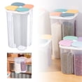 thumbnail image 3 of Binwennn Cereal Storage Set Top of Refrigerator Storage Cereal Sealed Jar With Compartment Storage Jar Home Kitchen Food Grade Storage Jar With Lid Compartment Transparent Food Storage Jar, 3 of 5