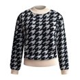 thumbnail image 4 of Qertyioot Chandails à Enfiler pour Femmes, Chandail Mince Décontracté Uni Coupe Ample Chandail Col Rond, 4 of 6