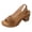 Brown, variant on Womens Open Toe Chunky Heel Sandals with Ankle Strap Casual Solid Color Hollow Out Floral Platform Dress Sandals White Size 9