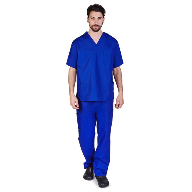 M&M SCRUBS Men's Scrub Set Medical Scrub Top and Pants