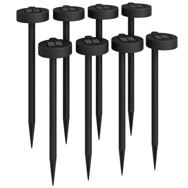 Outsunny 8-Pack Solar Garden Lights, Landscape Yard Solar Pathway Lights