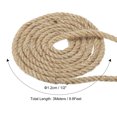 thumbnail image 2 of Unique Bargains 1/2 Inch 9.8 Feet Jute Rope Natural Manila Rope 4 Strand Twisted Thick Heavy Twine Rope, 2 of 5