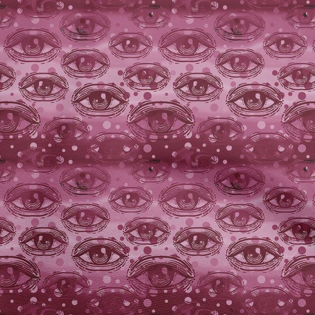 oneOone Georgette Viscose Magenta Fabric Conversational Eye Sewing Craft Projects Fabric Prints By Yard 42 Inch Wide