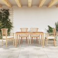 thumbnail image 1 of vidaXL 5 Piece Garden Dining Set Solid Wood Teak, 1 of 5