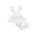 thumbnail image 1 of Honganda Ensemble Robe Bébé Fille, Ourlet en Dentelle Décor Jupe à Volants et Shorts, 1 of 9