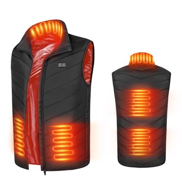 Bodychum Gilet Chauffant Électrique Rechargeable USB Lavable avec 5 Zones de Chauffage pour Femmes Hommes m