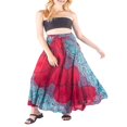 thumbnail image 4 of POINTERTECK Jupe Longue Maxi Boho Taille Haute Ourlet Asymétrique pour Vacances à la Plage Rouge m, 4 of 6