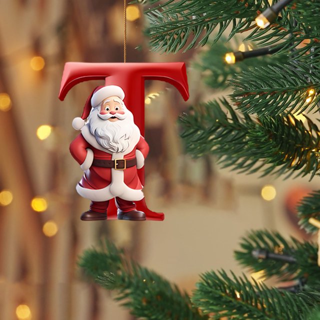 Vaidha 26 Letters Christmas Tree Decoration Pendant Christmas Tree Ornaments Personalized DIY Christmas Ornaments Christmas Decoration Xmas Tree Hanging Decor Feature