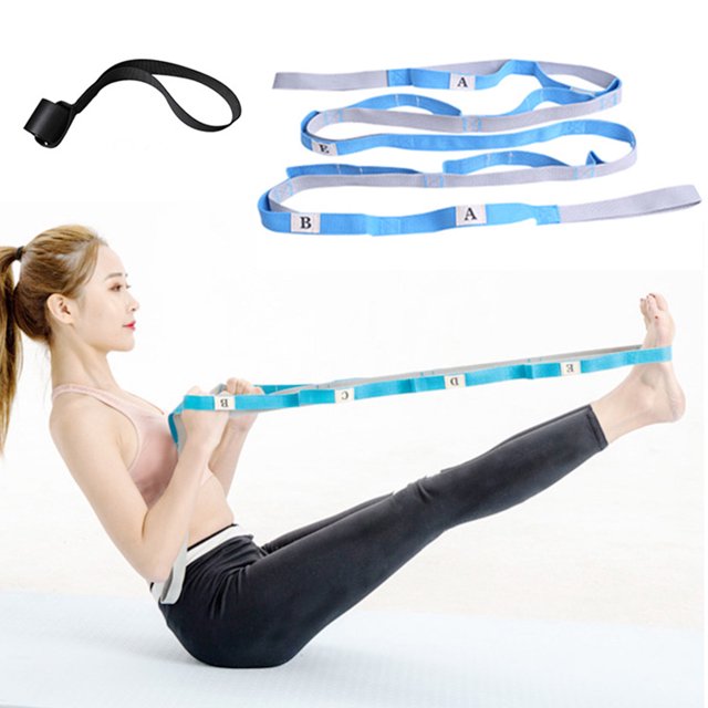 LJNYFDC Sangle d'Étirement pour Jambes Yoga Sangle d'Étirement Multi-Loop Non Élastique Résistant à l'Usure Thérapie Physique Bande d'Étirement pour Jambes