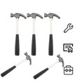 thumbnail image 4 of SHISUYAN 5Pcs Mini Claw Small Hammer Hammer for Seamless Nails Small Hammer for Home, 4 of 9