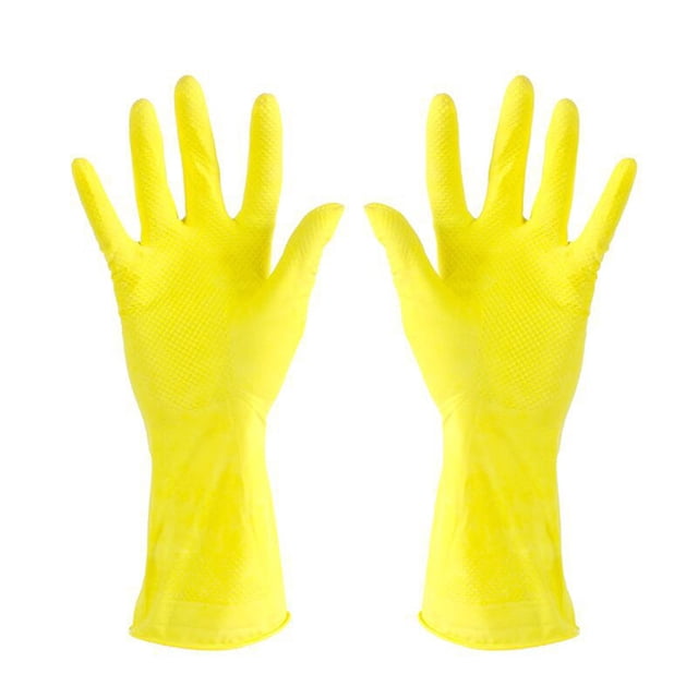 Latex Kitchen Gloves - Long Cuff, Non-Slip, PVC Material - for Dishwashing, Cleaning, Household Use