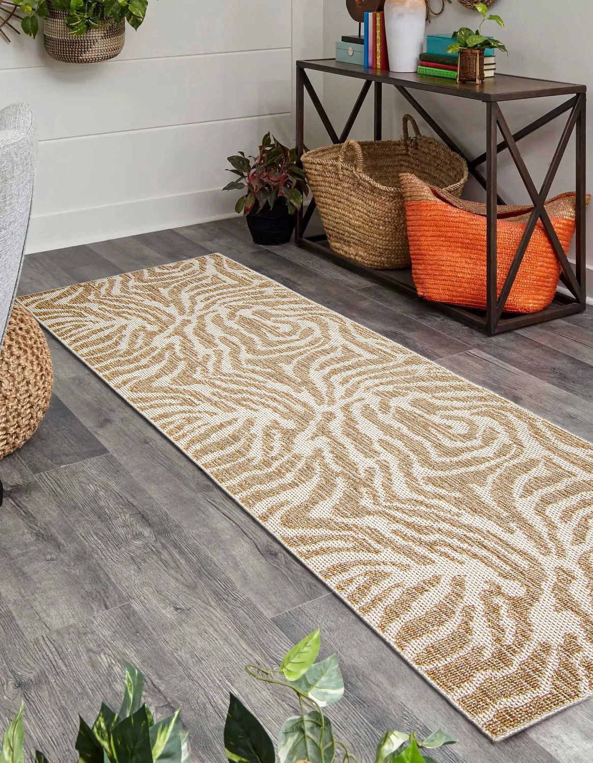 ECARPET Jute Style Area Rug for Bedroom, Living Room