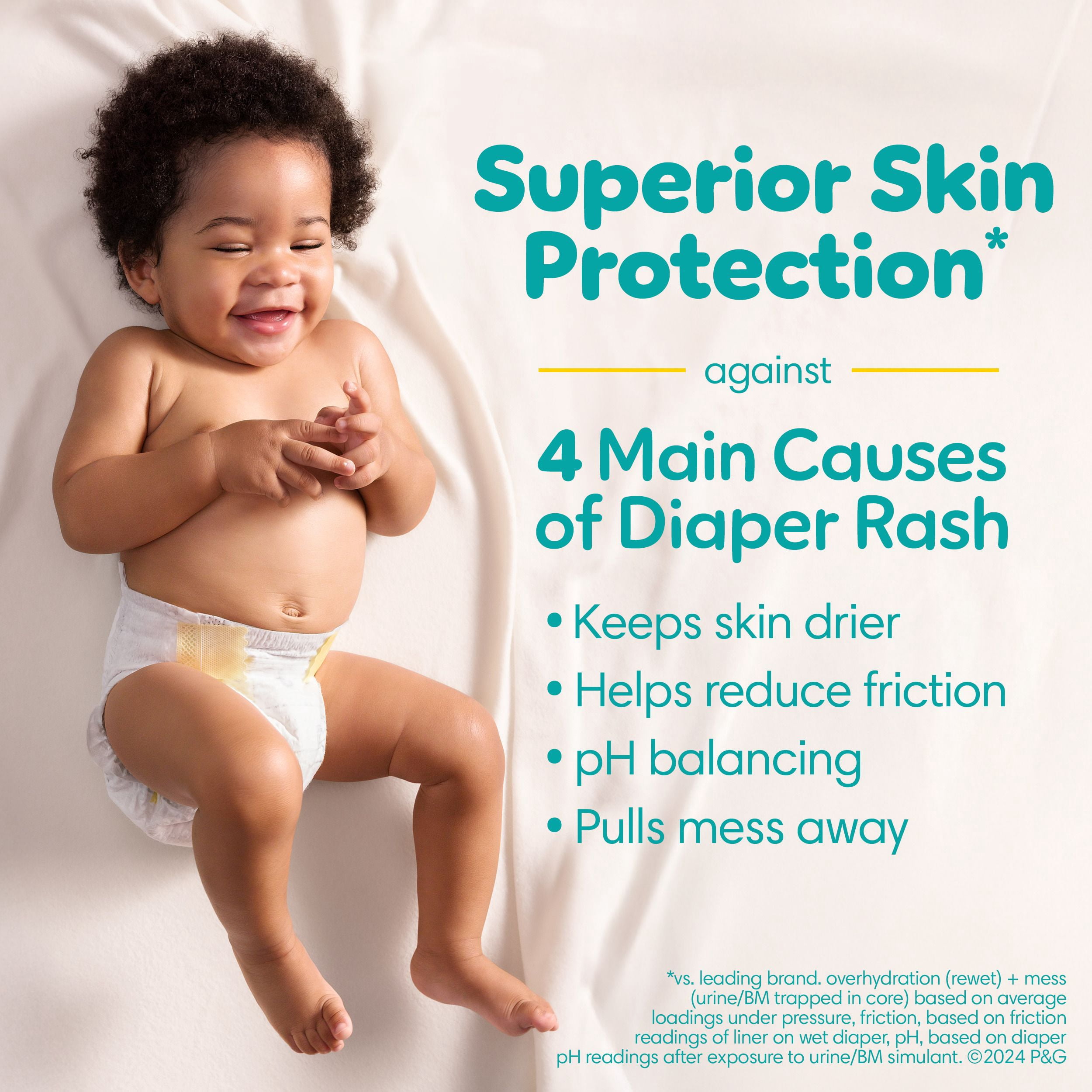 Pampers Swaddlers Couches, Taille 0 (jusqu'à 10 lbs), Absorbantes, Garde Bébé au Sec et Confortable, Couche pour Bébé Jetable Sécuritaire pour la Peau