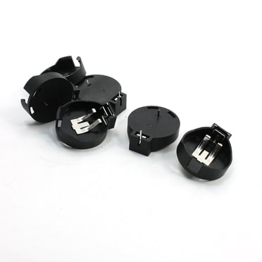 Unique Bargains 6 Pcs 2Pin CR2450 LIR2450 Coin Button Battery Holder Socket Black