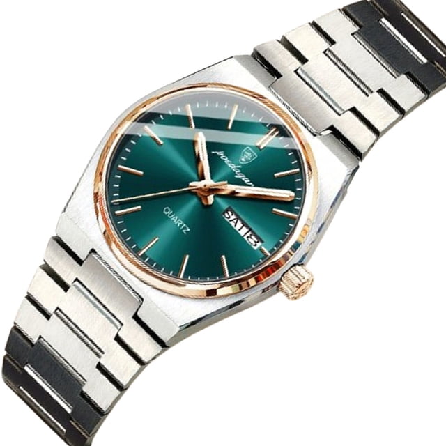 POEDAGAR Luxury Watch for Woman Quartz Waterproof Luminous Date Week Stainless Steel Watches Clock