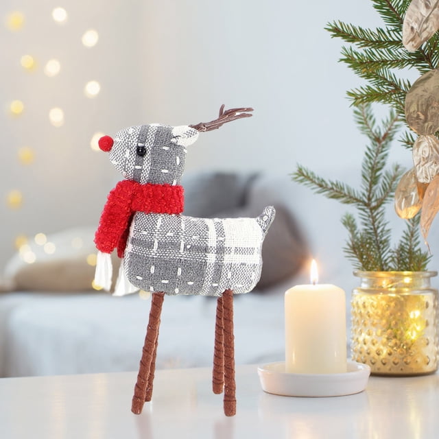 Christmas Reindeer Tabletop Decor, Christmas Decoration - Christmas Deer Festival Mood Decoration Desktop Christmas Tree Decoration Scene Decoration Props Home Decoration Deer Doll Gift