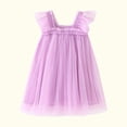 thumbnail image 4 of Yuyuzo Robe Superposée en Tulle pour Bébés Filles, Robes d'Anniversaire, Tout-Petits, à Volants, Manches Courtes, Robes de Princesse, 4 of 4