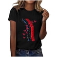 thumbnail image 1 of LUOGENLI T-shirts pour Femme pour Femmes T-Shirt pour Femme Col Rond Haut Imprimé T-Shirt pour Femme T-Shirt à Manches Courtes Tee T-shirts Femmes Blanc Saint-Valentin 4xlt T-shirts pour Femmes T-shirts Graphiques Pâques Noir m, 1 of 4